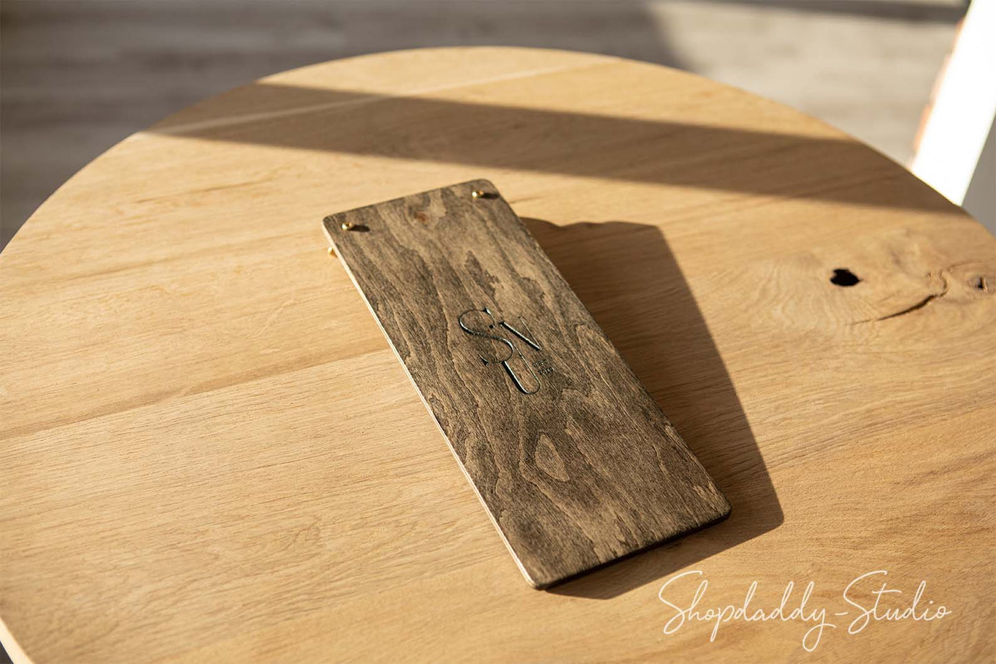Natural Wood Menu Holder