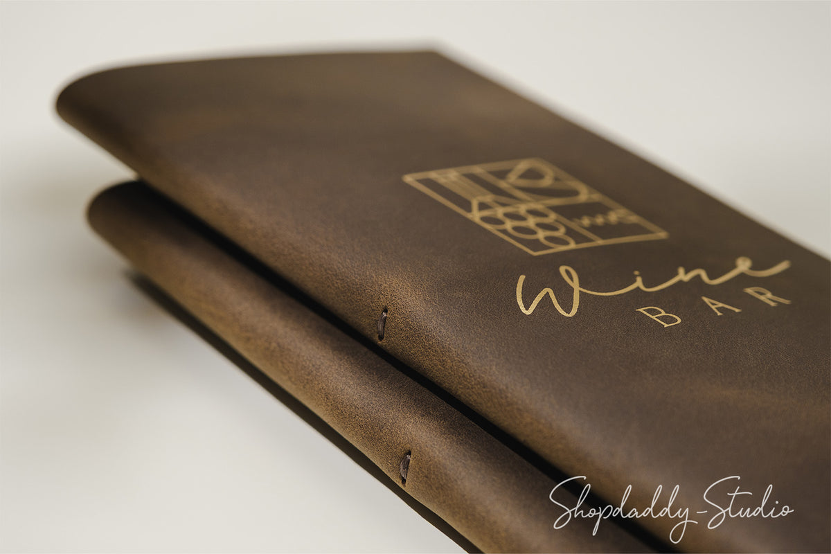 Olive Leather Check Presenter with Pen Loop in details 2