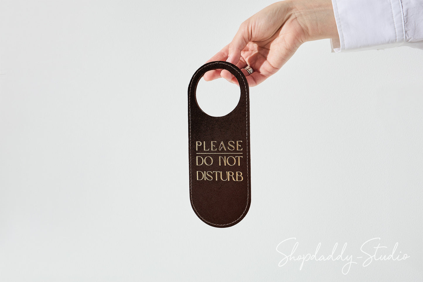 Personalized Dark Brown Do Not Disturb Door Sign