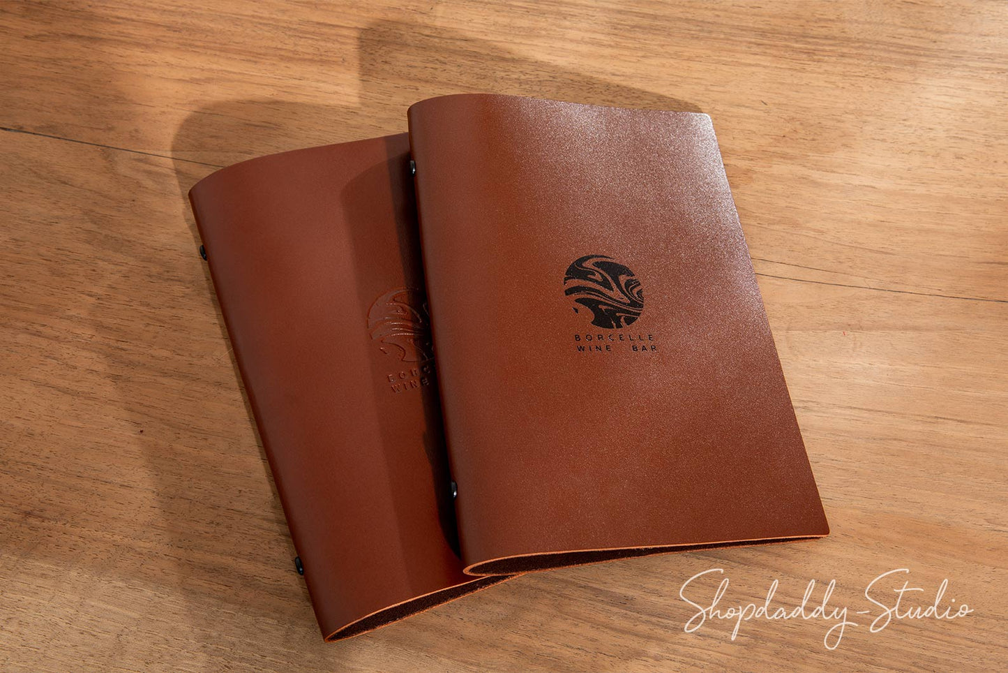 Personalized Leather Menu Book With Sleeves for cafe bar