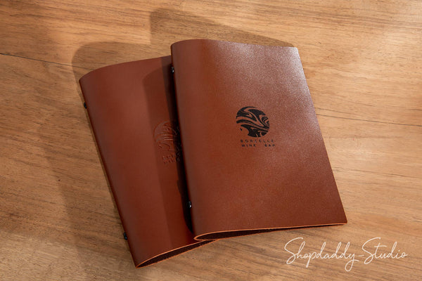 Personalized Leather Menu Book With Sleeves for cafe bar