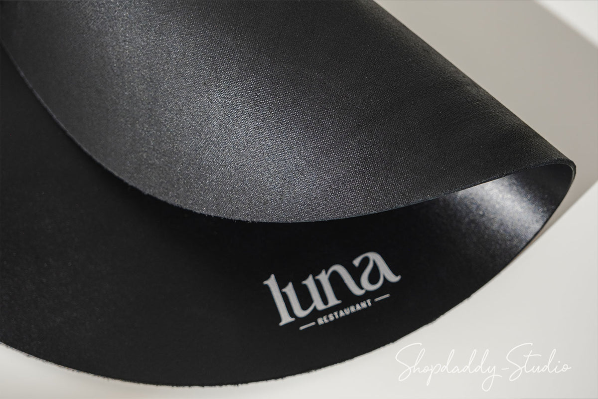 Personalized Leather Round Table mat for restaurant