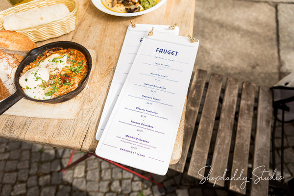 Personalized Menu Holder with Metal Screws