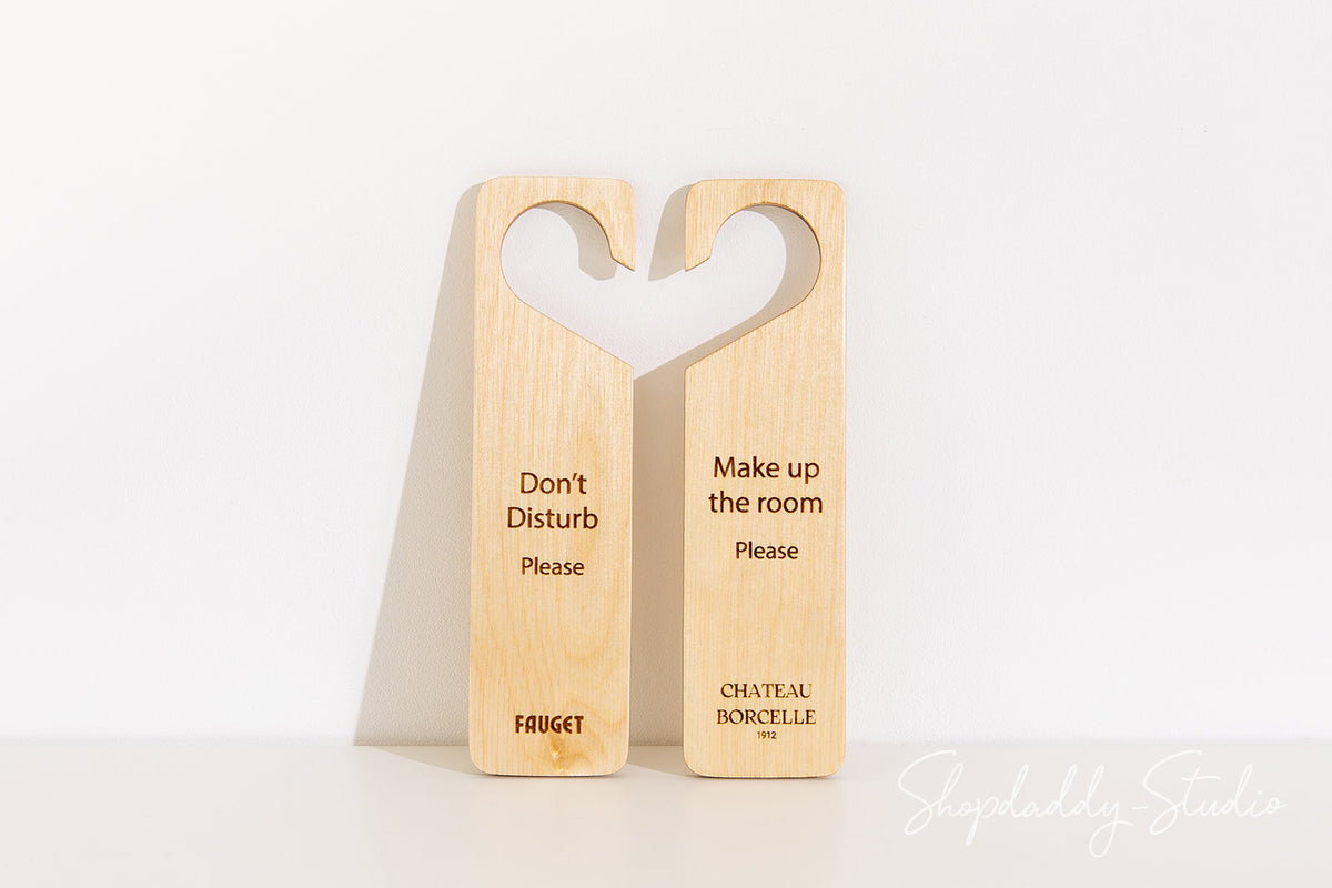 Personalized Plywood Door Hanger for guest space