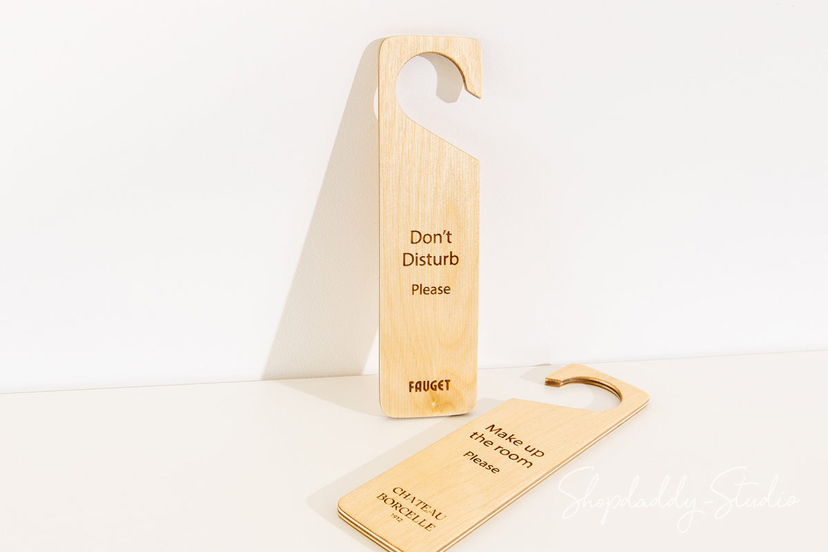 Personalized Plywood Door Hanger for hospitality