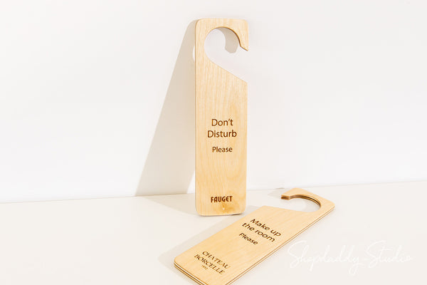 Personalized Plywood Door Hanger for hospitality