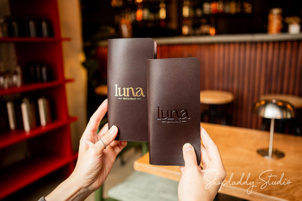 Personalized Rounded Check Presenter for restaurant
