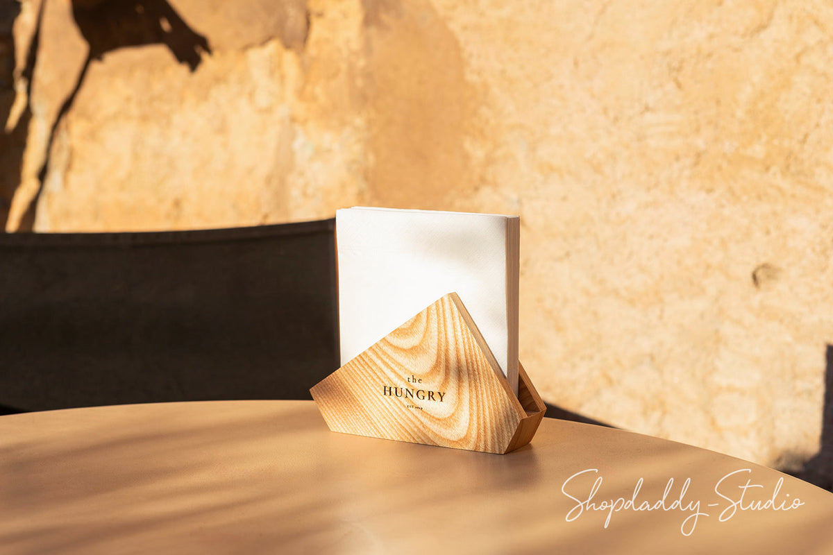 Personalized Wooden Napkin Holder for restaurant