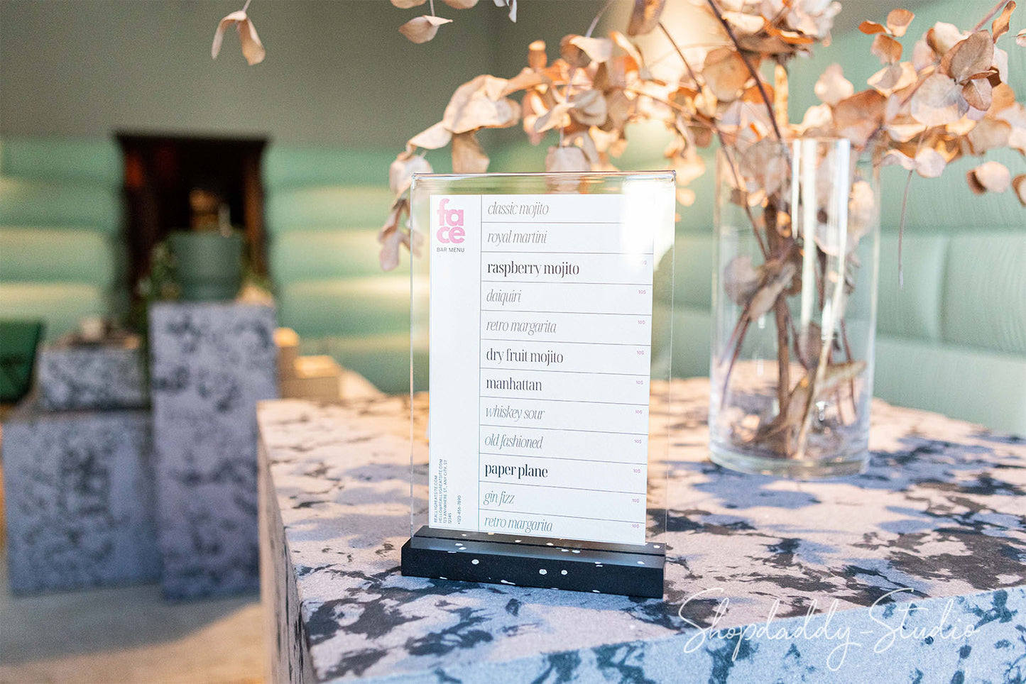 Plastic Menu Holder for cafe