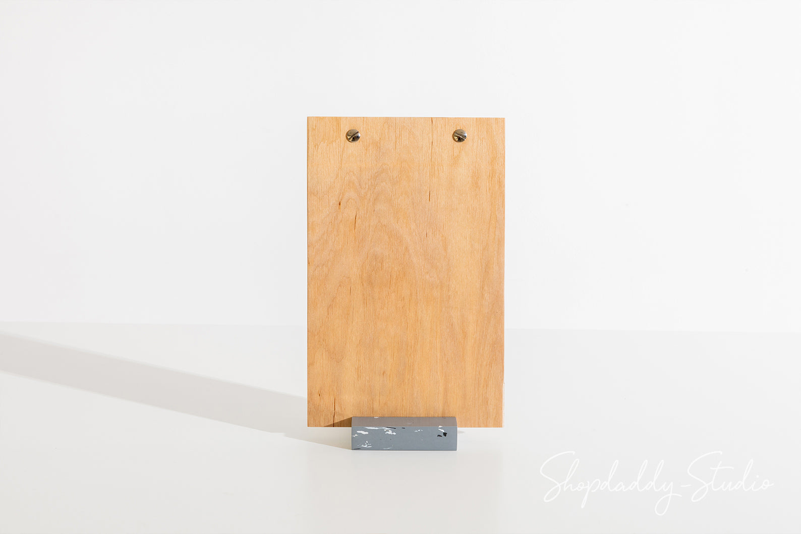 Plywood Lacquer Angled Wooden Table Stand With Recycled Plastic Base ...