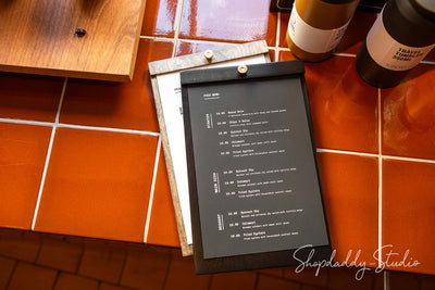 Plywood Menu Board with Brass Screw for Bar