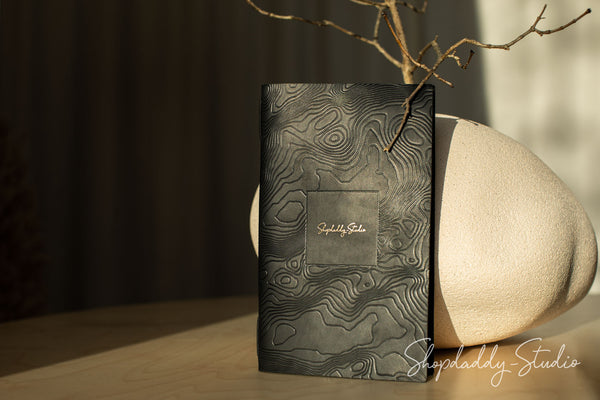 Premium Quality Custom Embossed leather Menu Holder black