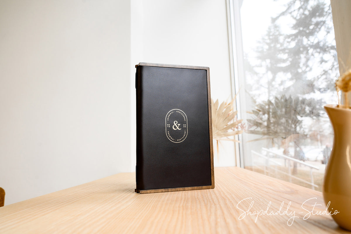 Premium Quality Leather Menu Folder with Elastic Band