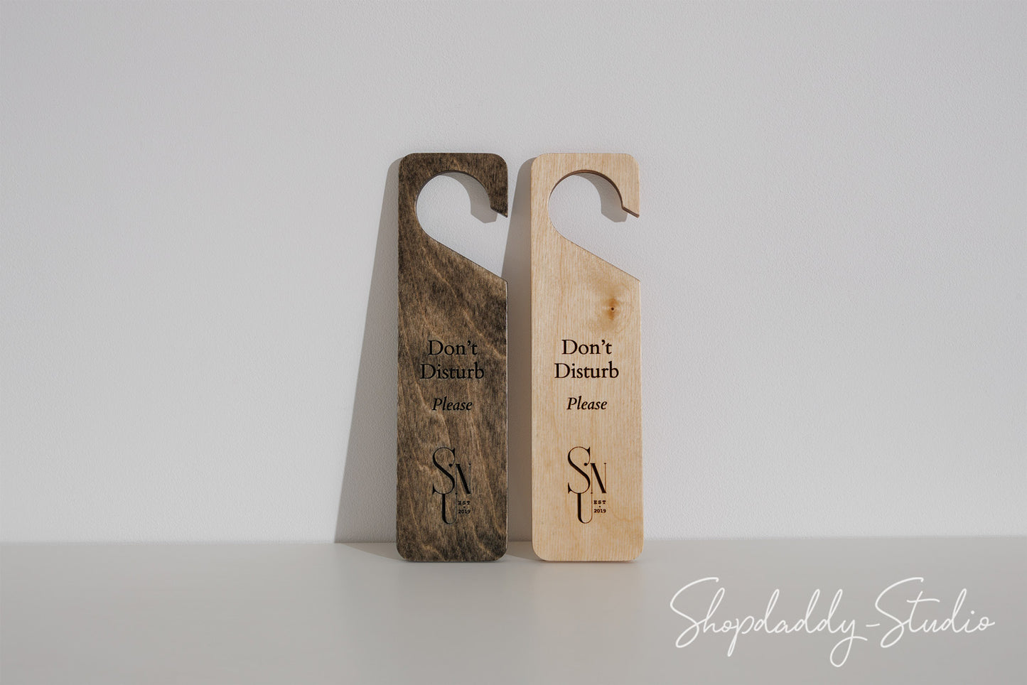 Premium Walnut Double-Sided Wooden Door Hanger
