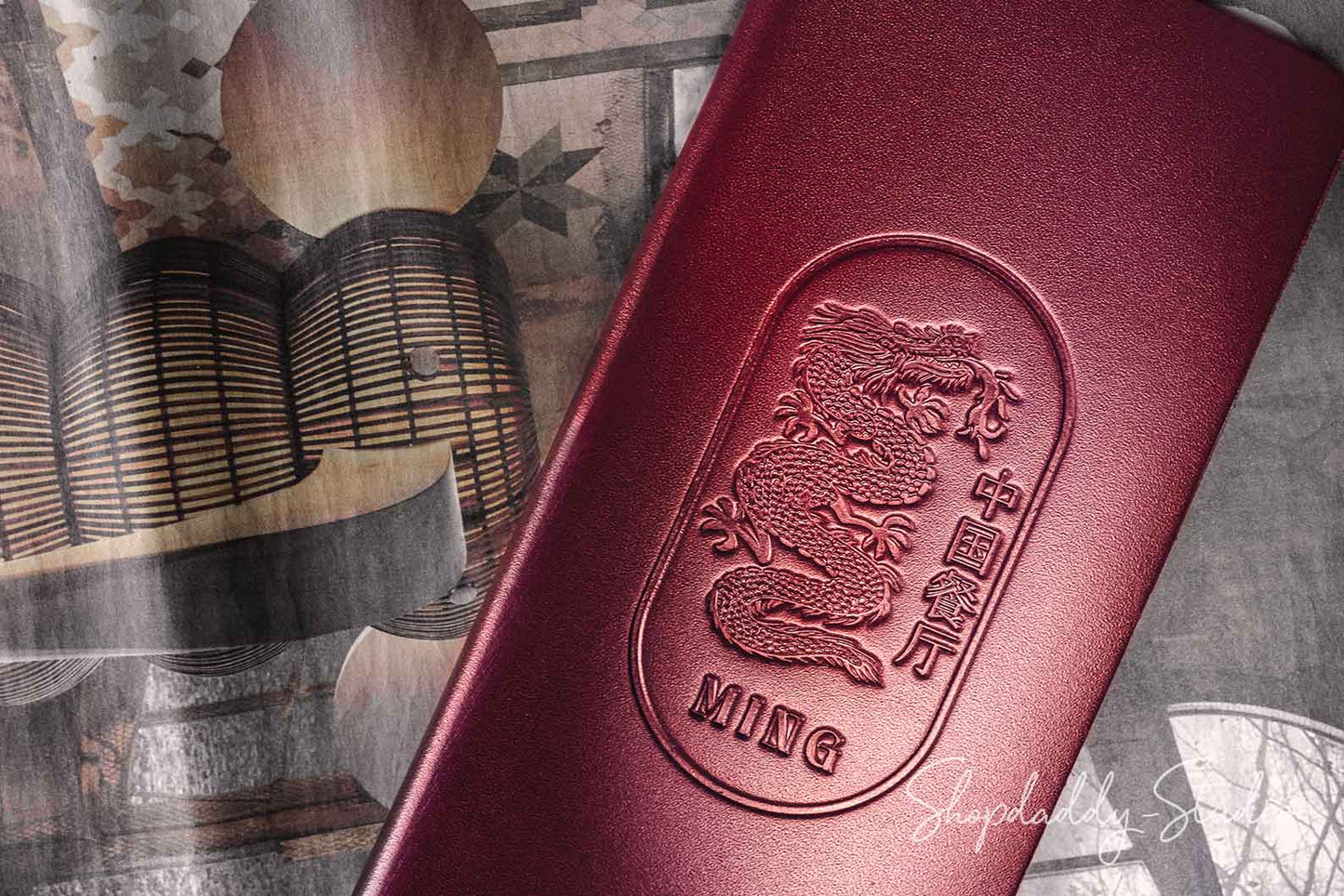 Purple Italian Leather Check Presenter