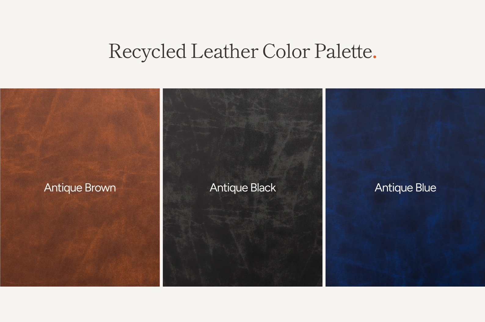 Antique Brown Recycled Leather Menu Cover With Plastic Sleeves