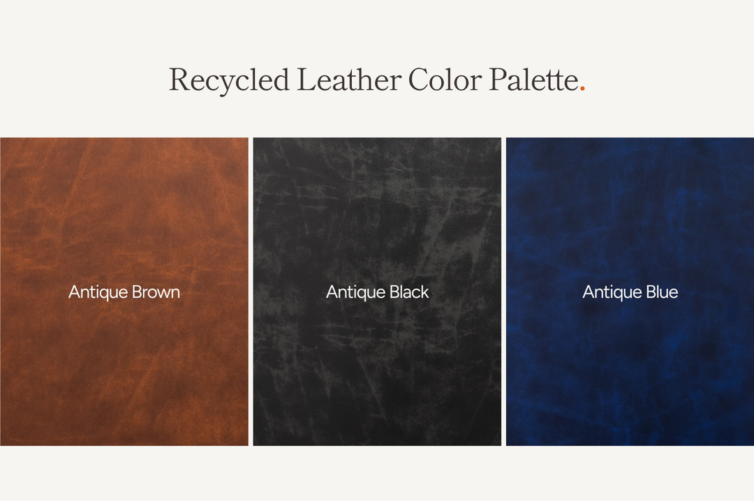 MENU design by Judi Radice メニューデザインオーク出版 Antique Brown Recycled Leather Menu Cover With Plastic Sleeves