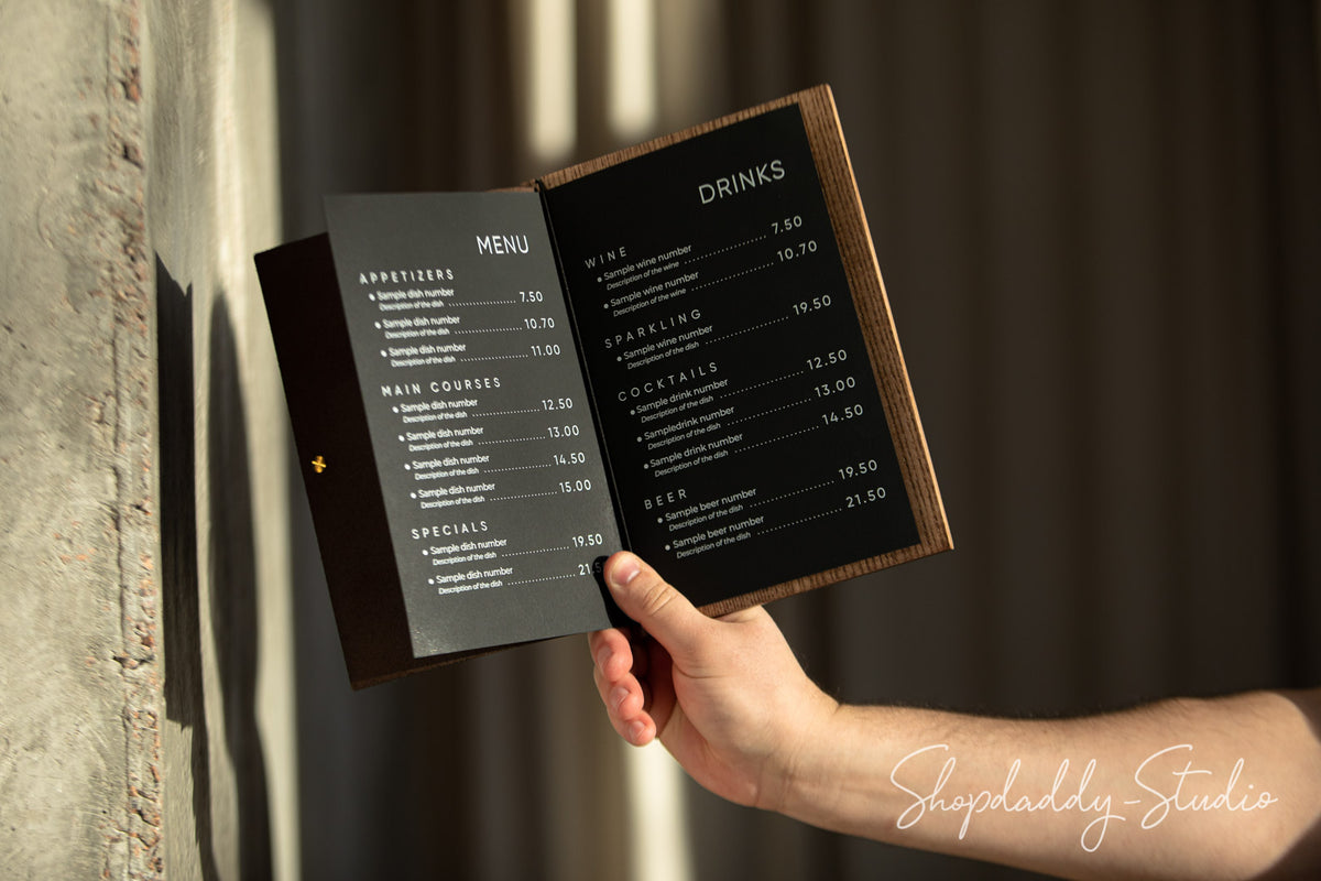 Restaurant Leather Menu Covers