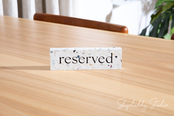 Restaurant Reserved Sign For Table