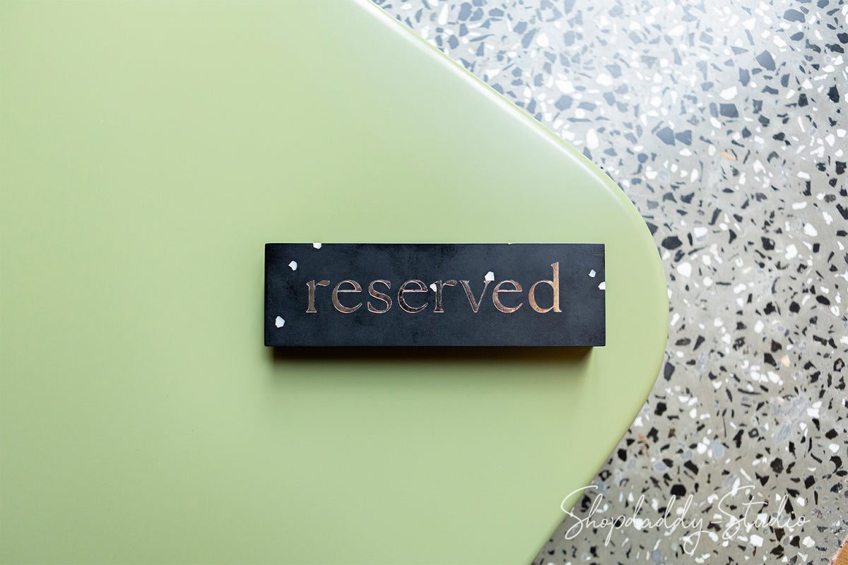 Restaurant Reserved Table Signs