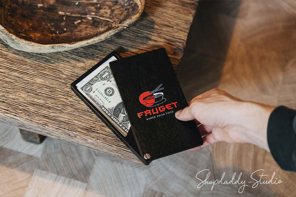 Restaurants  Black Check Holder Box with Rotating Lid