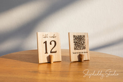 Set Of Table Numbers With Qr Code