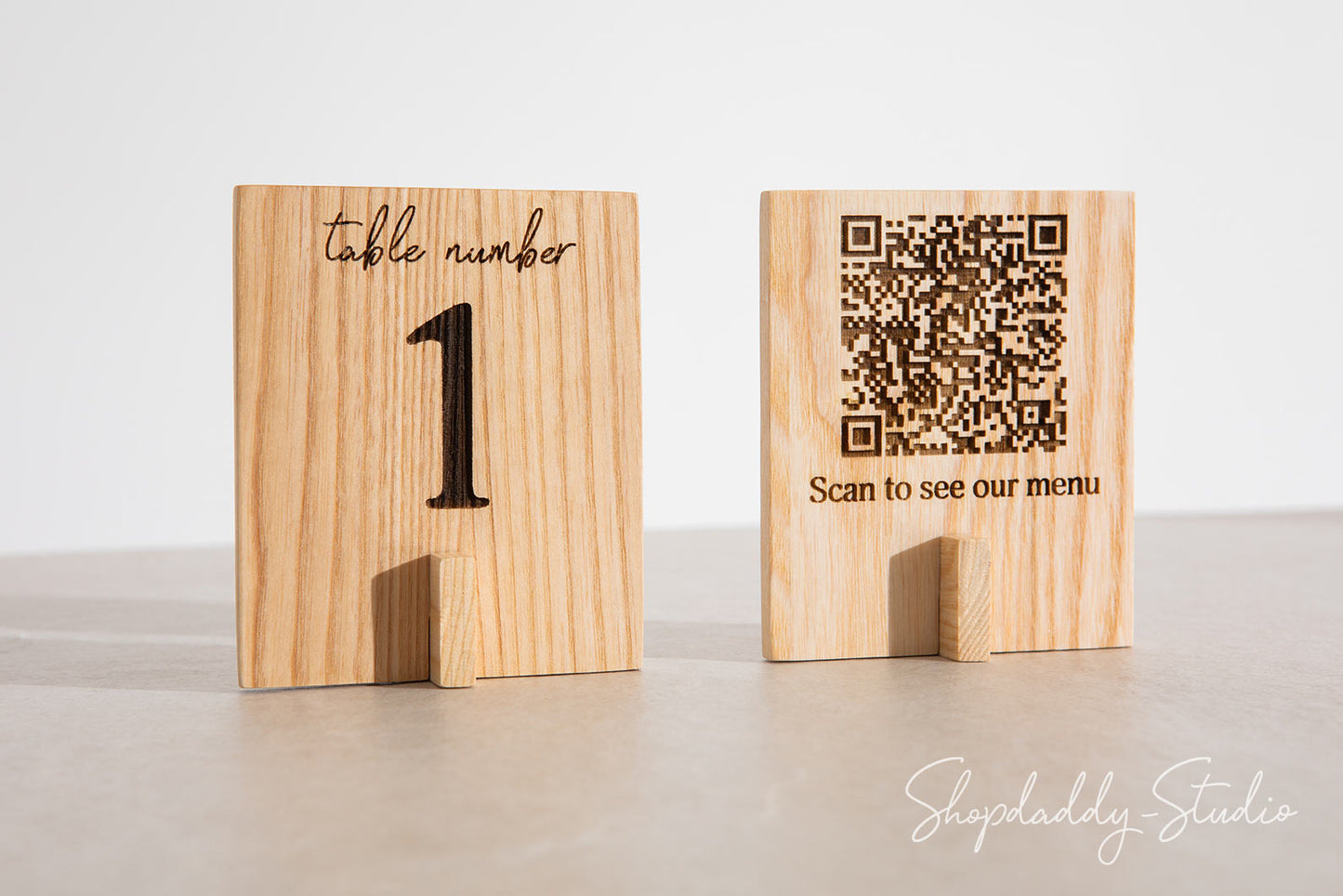 Set Of Table Numbers With Qr Code for wedding