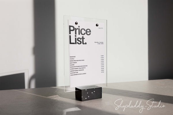Stylish Acrylic Sign Holder