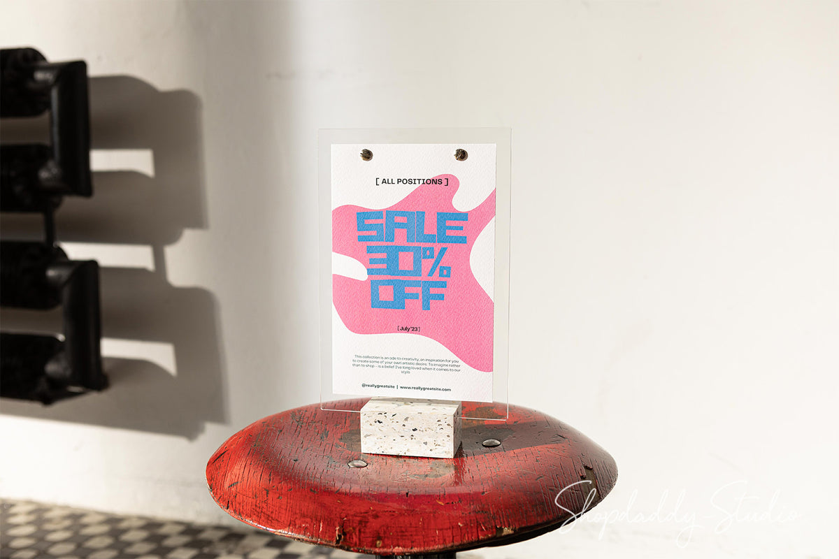 Stylish Acrylic Tabletop Menu Holder for restaurant