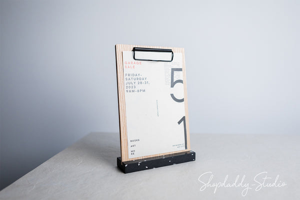 Black Angled Plastic Base with Ash wood Laquer Board