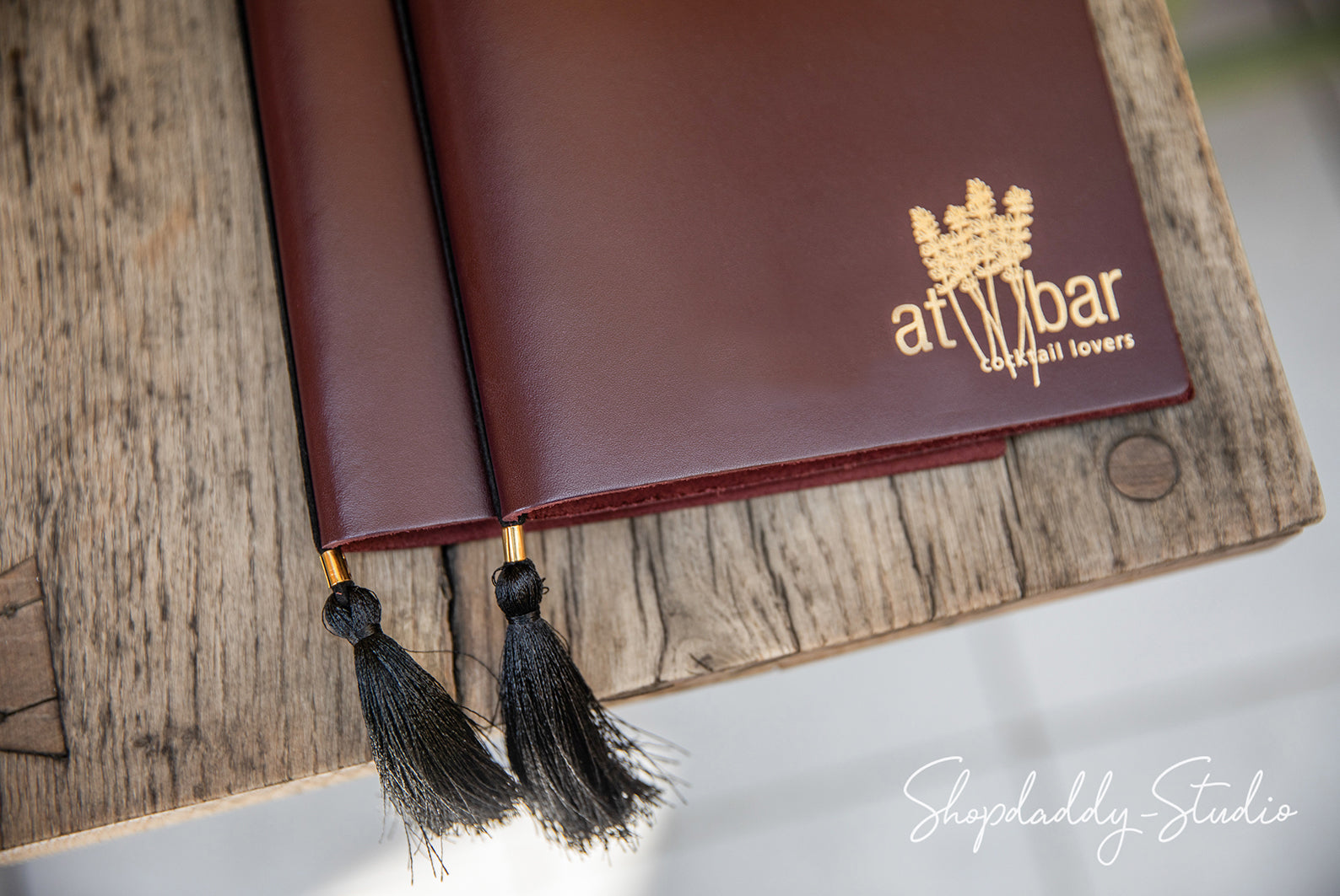 Purple Thick Leather Menu Cover with Tassel – Shopdaddy-Studio