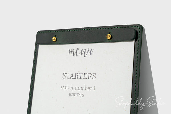 Stylish Green Double Leather Holder With Caburn Plank