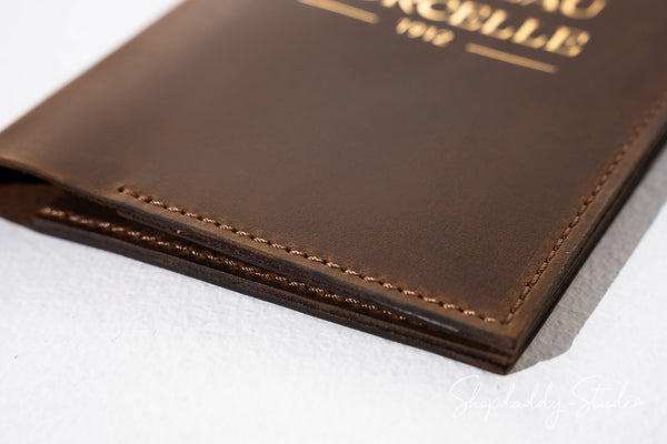 Stylish Leather server book with Two Pockets for bar