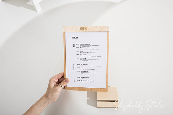 Table Top Menu Board for restaurant