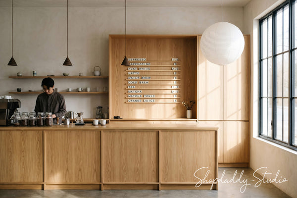 Wall Menu Board With Wooden Rails & Changeable Letters for Professional Use