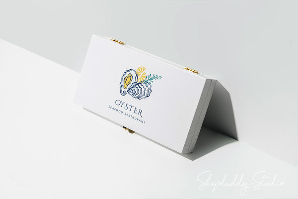 White Wooden Check Presenter Box for cafe
