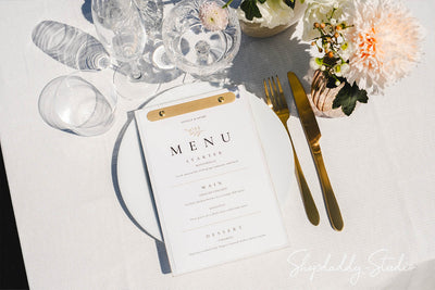 Wood Boho White Menu Board For Wedding