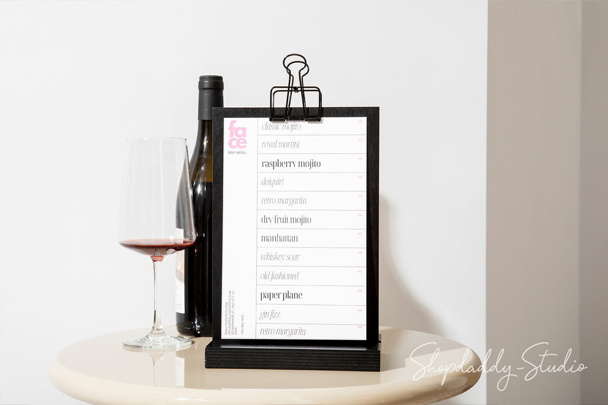 Wood Custom Menu Board for Drink Menu