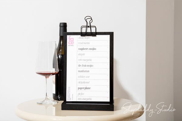 Wood Custom Menu Board for Drink Menu