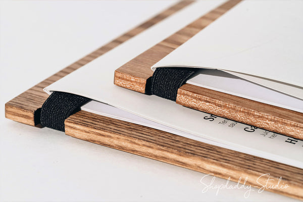 Wood Menu Board with Elastic Band for wine list menu