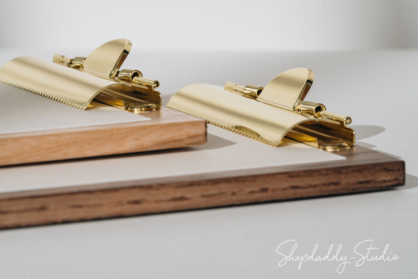 Wood Menu board with Golden Clip for breakfast menu