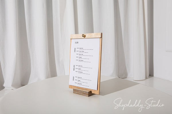 Wood Table Stand For Menu for restaurant