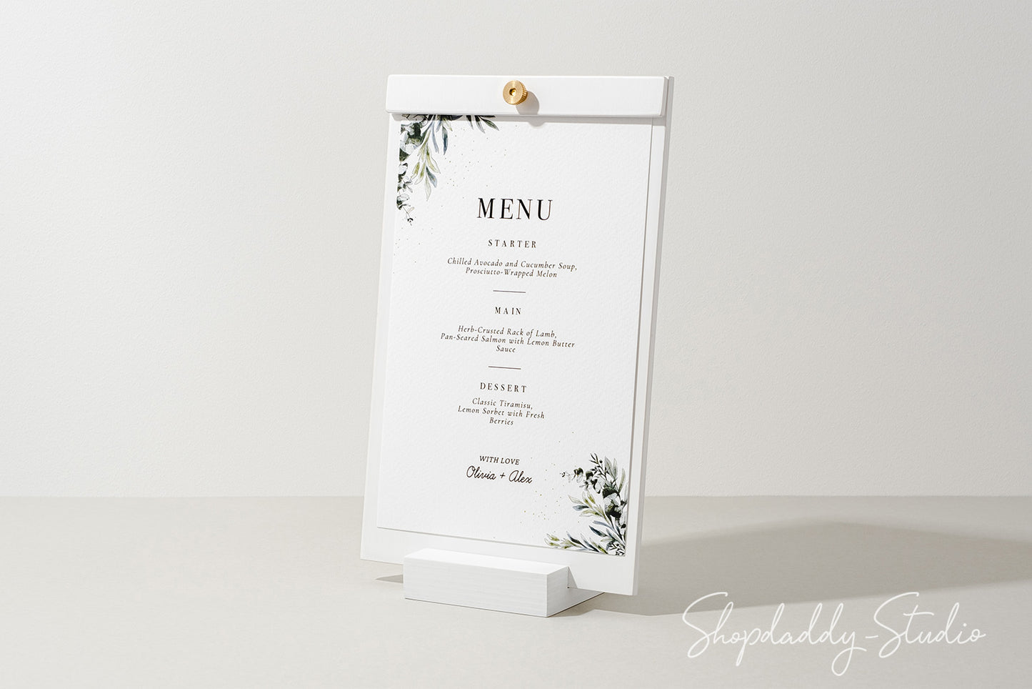 Wood Table Top Stand For Wedding Drink Menu