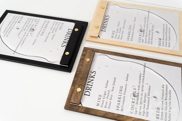 Wooden Menu Board for drinks