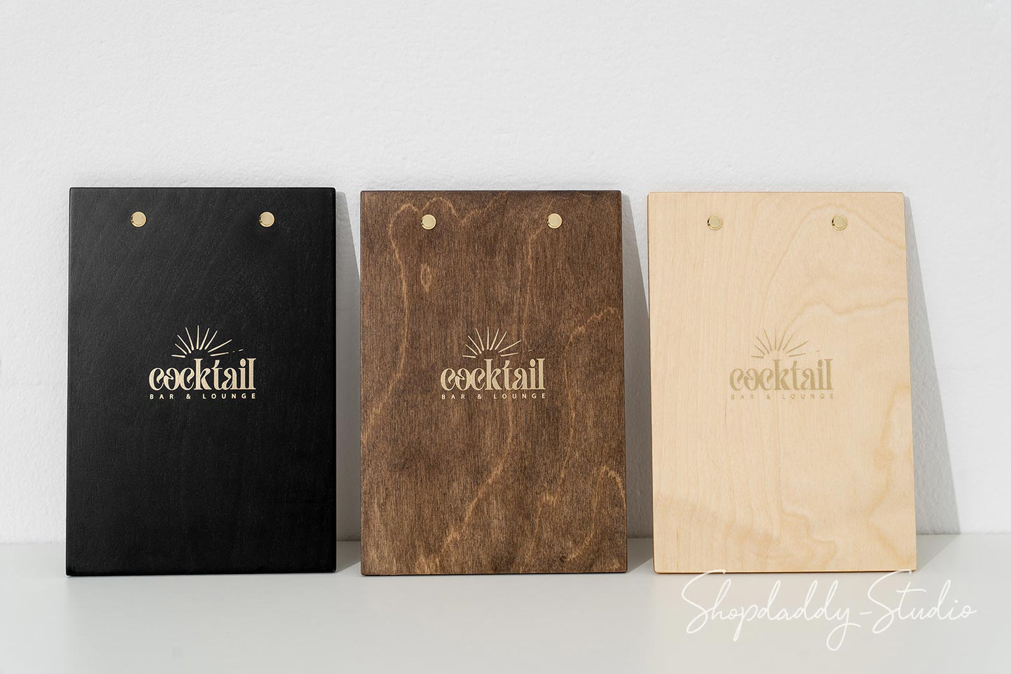 Wooden Menu Board with logo