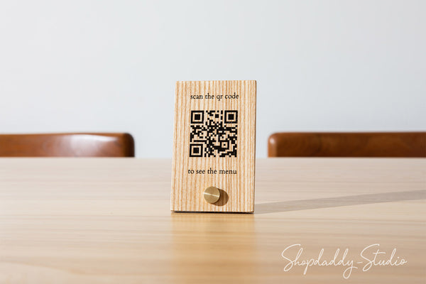 Wooden Stand QR Code