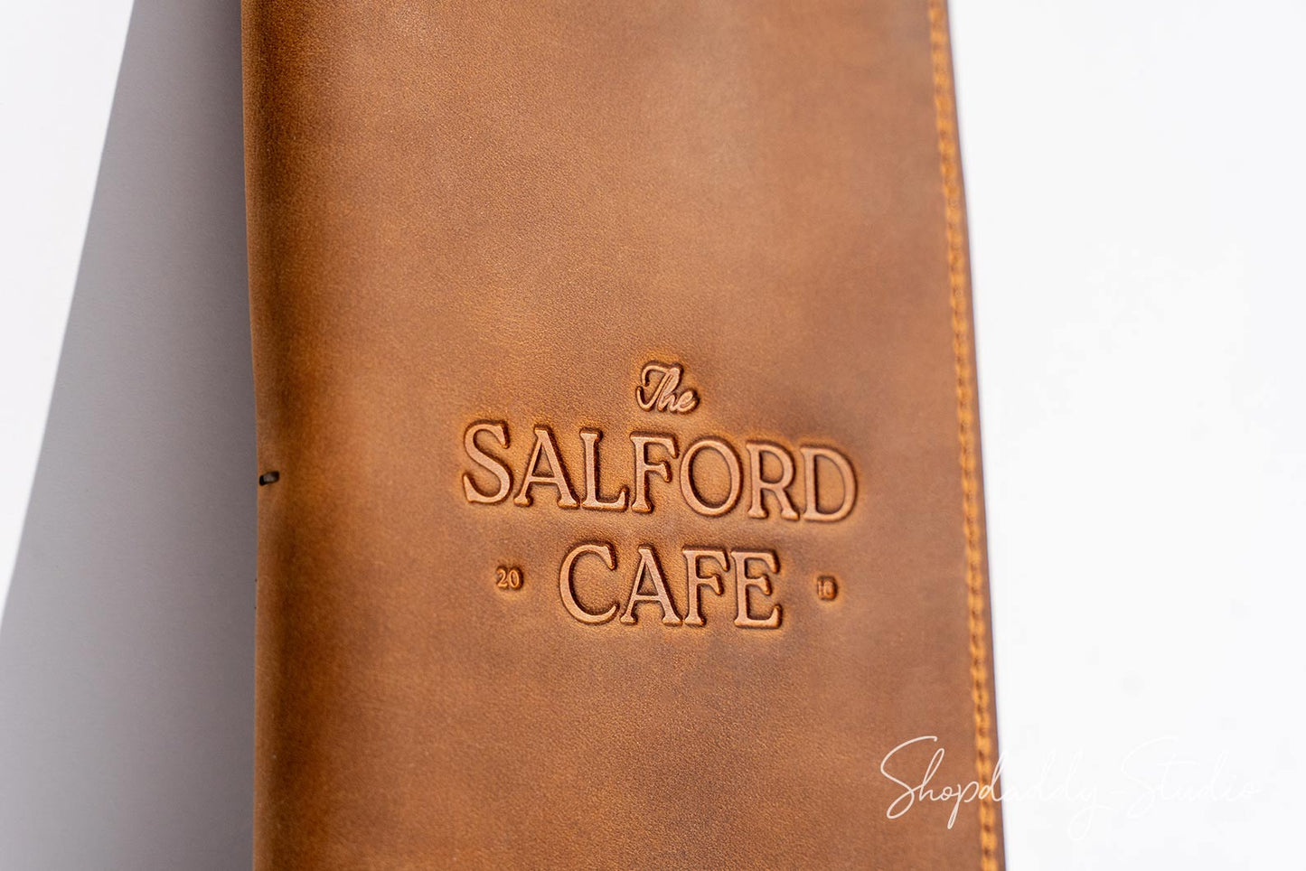 Rusty Leather Server Book with Pen Loop for Waitstaff