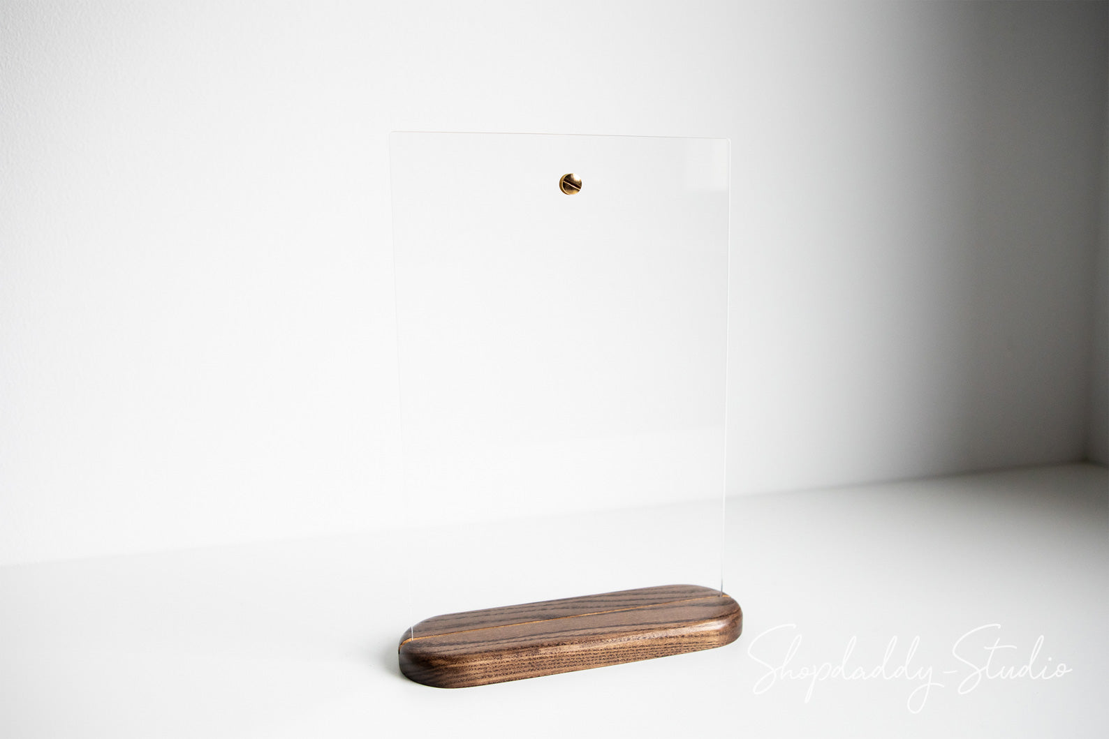 Walnut Wooden/Acrylic Table Menu Stand – Shopdaddy-Studio