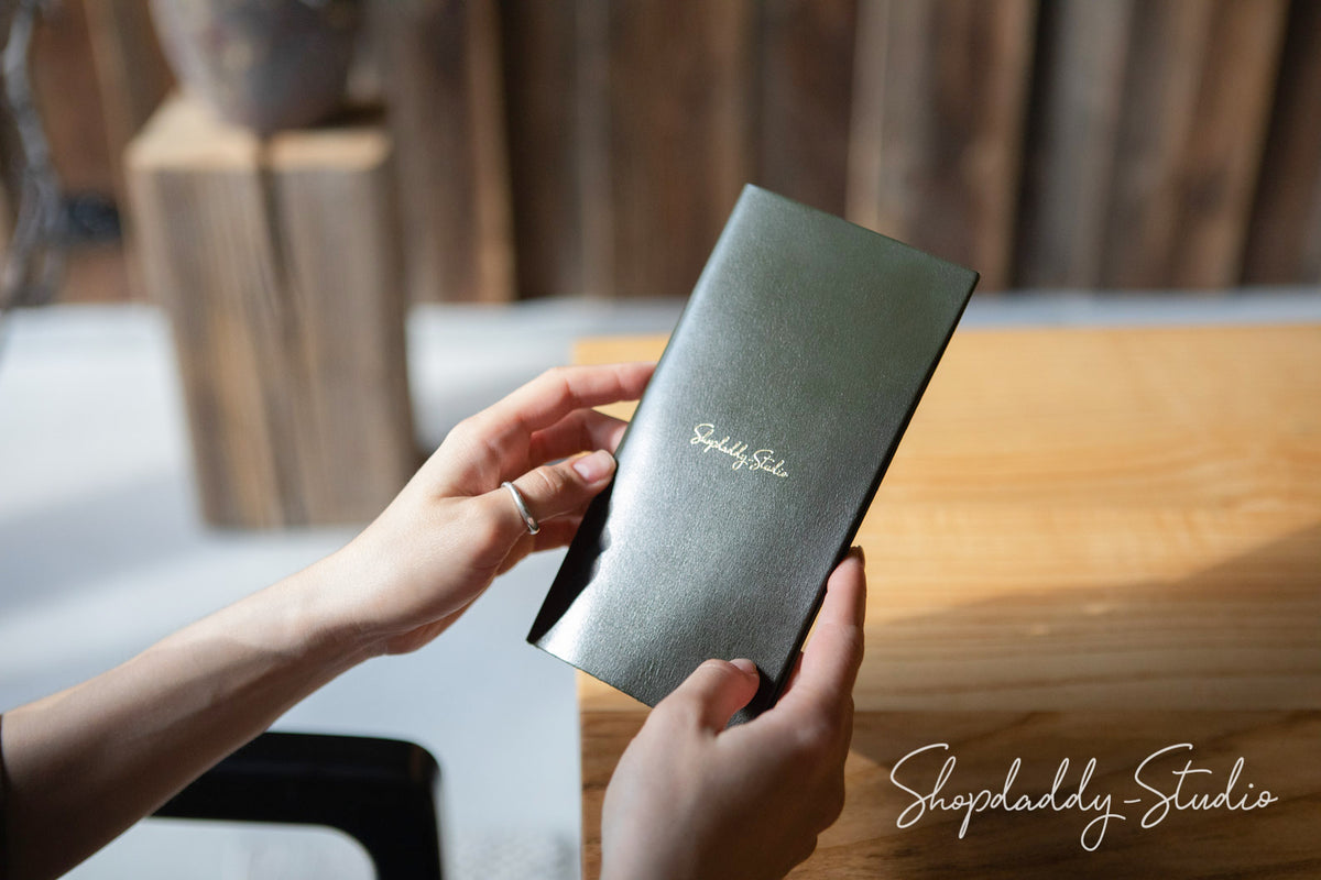 Restaurant Green Italian Leather Check Holder