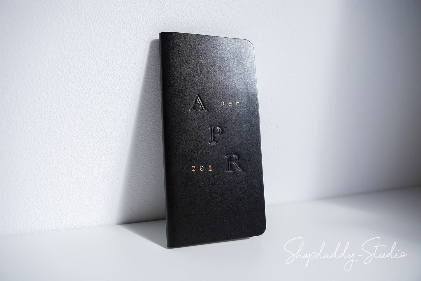 Black Italian Leather Check Presenterwith your logo for bar